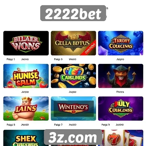 Variedade de jogos oferecidos pela 2222bet